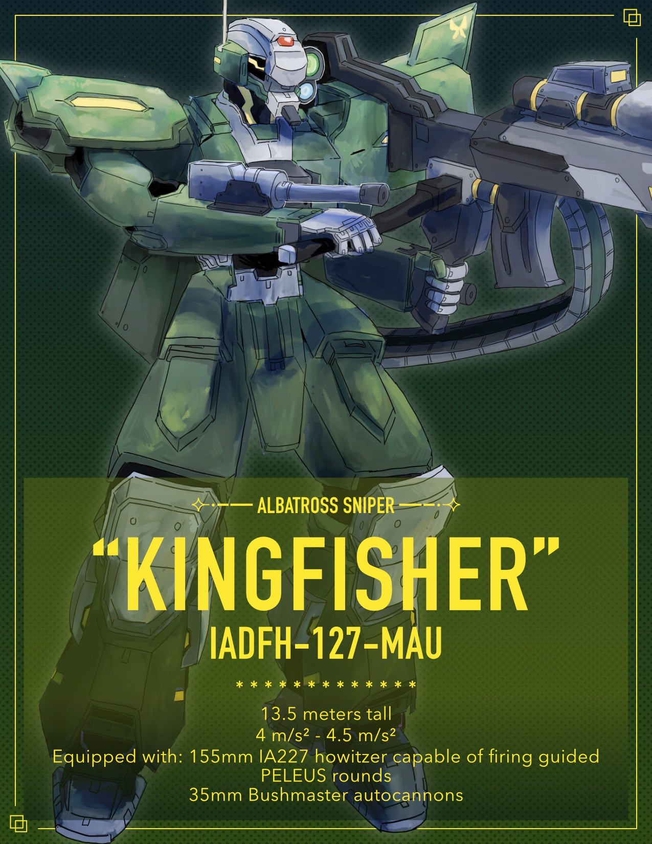 Haneko's mech Kingfisher's biography